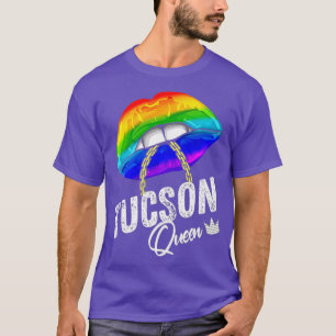 Camiseta Tucson Queen LGBTQ Orgulho gay Rainbow Flag EUA
