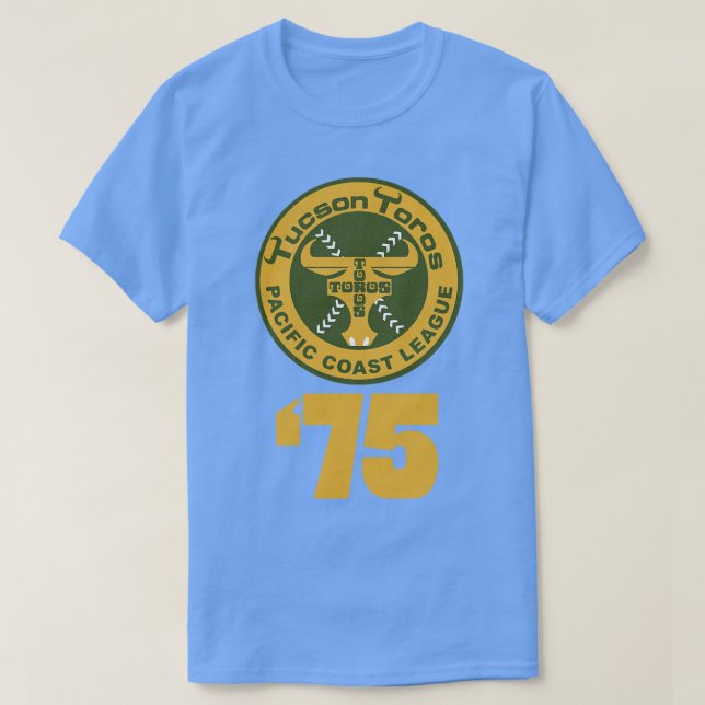 Camiseta Tucson Toros Minor League Baseball em 1975 1 (Frente do Design)