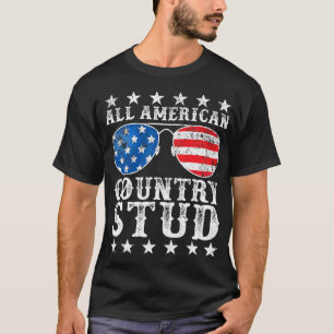Camiseta Tudo Americano Garanhão País 4 De Julho Bandeira D