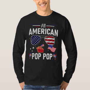 Camiseta Tudo Americano Pop Pop 4 De Julho Dia Do Pai