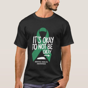 Camiseta Tudo Bem Estar Mal Conscientização sobre Saúde Men