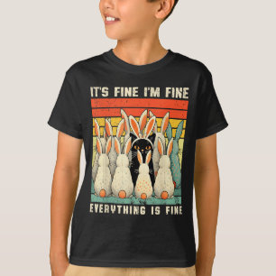 Camiseta Tudo Bem Estou Bem Tudo Está Bem Gato Preto Leste