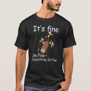 Camiseta Tudo Bem Estou Bem Tudo Gato engraçado é picado