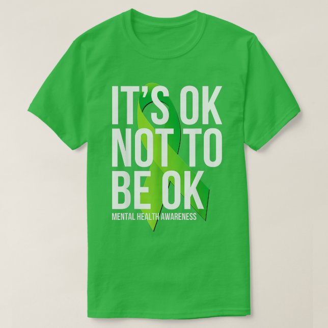 Camiseta Tudo bem não ficar bem saúde mental Atenção Ribbo (Frente do Design)