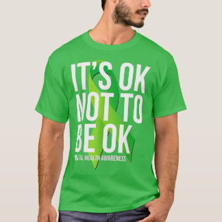 Camiseta Tudo bem não ficar bem saúde mental Atenção Ribbo