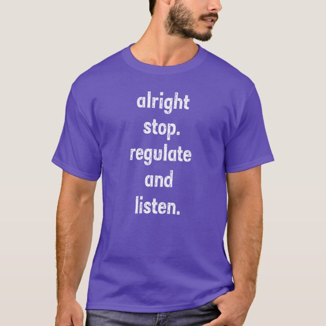 Camiseta Tudo Bem Parar Regular E Ouvir amigos (Frente)