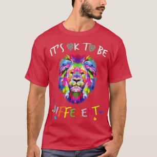 Camiseta Tudo bem ser diferente do Leão Colorido Autismo Aw