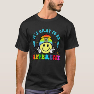Camiseta Tudo Bem Ser Diferente Rosto Sorridente Hippie Aut