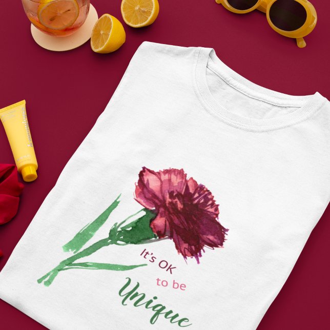 Camiseta Tudo Bem Ser Uma Flor De Aquarela Inspiracional Ún (Criador carregado)
