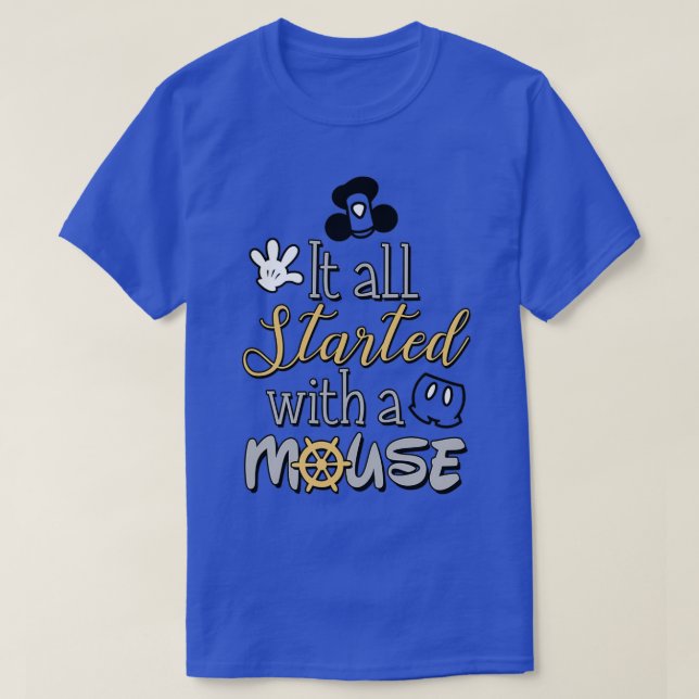Camiseta Tudo começou com um mouse (Frente do Design)