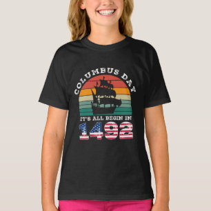 Camiseta TUDO COMEÇOU EM 1942, Dia de Colombo