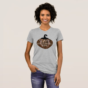 Camiseta Tudo de Tempero de Abóbora Vinho Festa de Hallowee