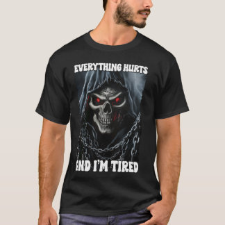 Camiseta Tudo Dói E Cria Cansada Esqueleto