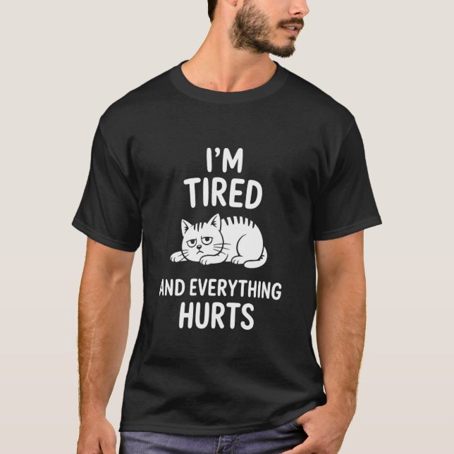 Camiseta Tudo Dói Gato Engraçado (Frente)