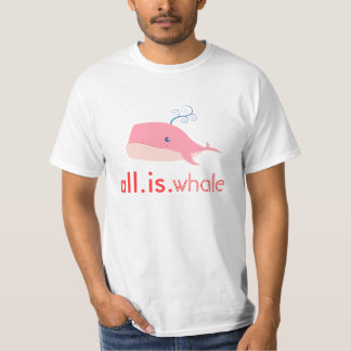 Camiseta Tudo é baleia (rosa, os homens)