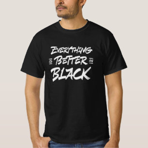 Camiseta tudo é melhor a preto