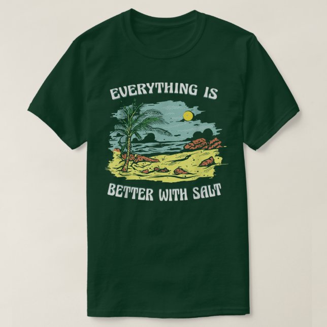 CAMISETA TUDO É MELHOR COM A BEA DE COMIDA DE COZINHA DE SA (Frente do Design)
