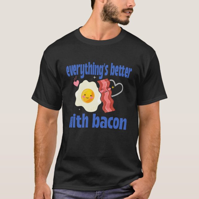 Camiseta Tudo é melhor com Bacon Carnivore (Frente)