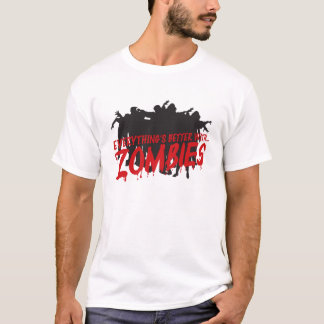 Camiseta Tudo é melhor com zombis