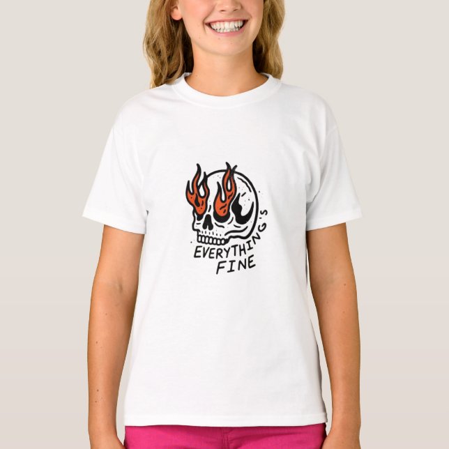 Camiseta Tudo é um crânio fino (Frente)