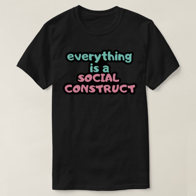 Camiseta tudo é uma construção social Design de Psicologia (Frente do Design)