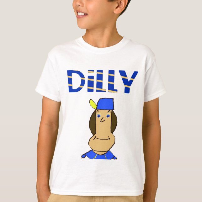 Camiseta Tudo Em Um Dilly Kid Branco (Frente)
