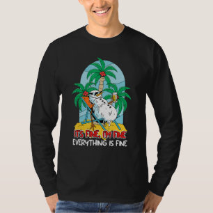 Camiseta Tudo está bem boneco de neve espreguiçadeira Féria