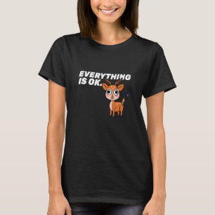 Camiseta Tudo Está Bem Deer Hunter Seta Seta Irônica Diga