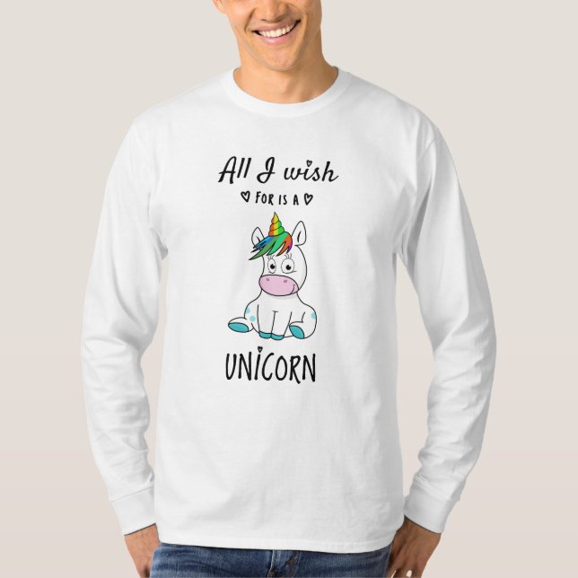 Camiseta Tudo o que desejo é um Unicórnio (Frente)