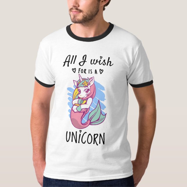 Camiseta Tudo o que desejo é um Unicórnio (Frente)
