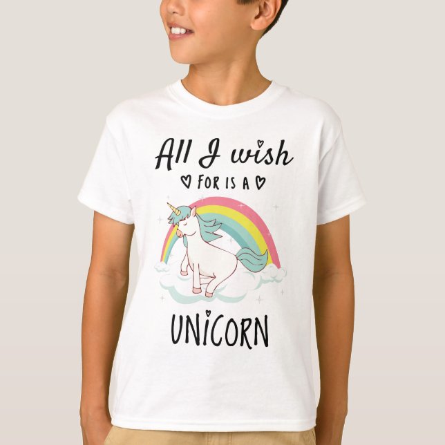 Camiseta Tudo o que desejo é um Unicórnio (Frente)