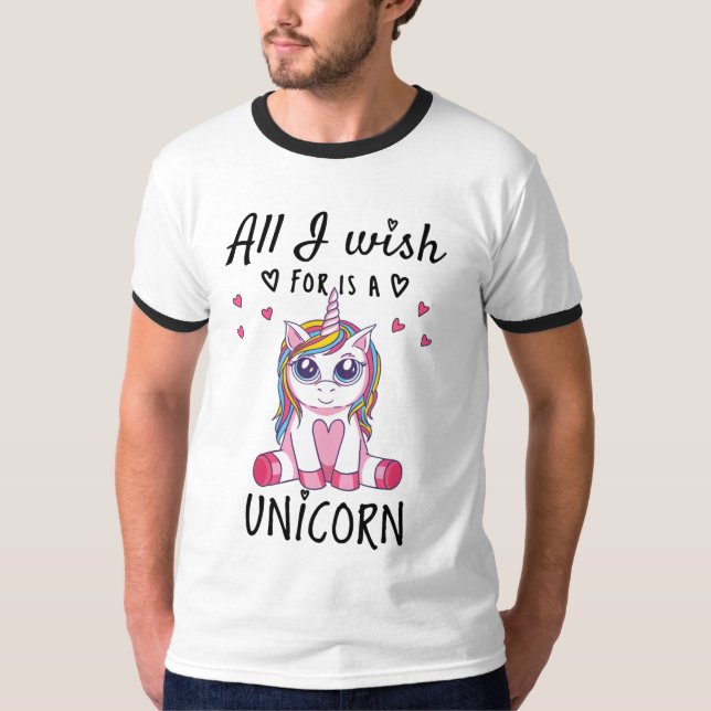 Camiseta Tudo o que desejo é um Unicórnio (Frente)