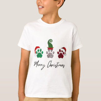 Camiseta Tudo o que é italiano Greyhound Feliz Natal Paw P
