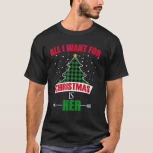 Camiseta Tudo O Que Eu Quero É Ela, Casal De Natal