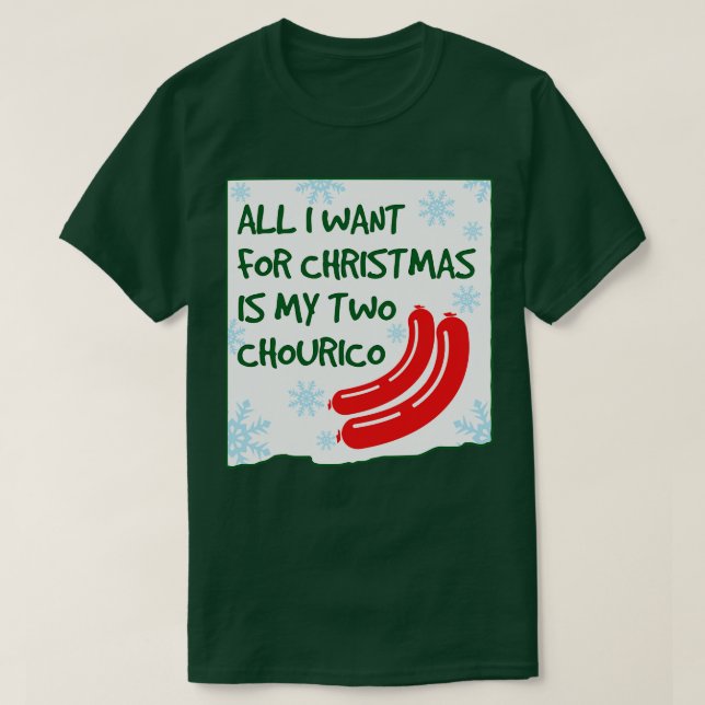 Camiseta Tudo o que eu quero é NATAL PORTUGUÊS (Frente do Design)