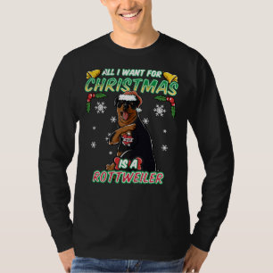 Camiseta Tudo O Que Eu Quero É Um Papai noel Rottweiler Cla