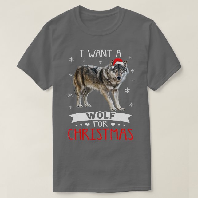 Camiseta Tudo o que eu quero é um Wolf Xmas Pajama Gi (Frente do Design)