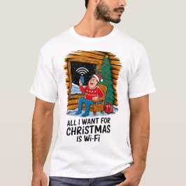 Camiseta Tudo o que eu quero no Natal é uma Arte Engraçada