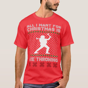 Camiseta Tudo o que eu quero para o Natal é machado atirand