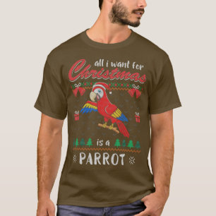 Camiseta Tudo O Que Eu Quero Para O Natal É Um Papagaio Que