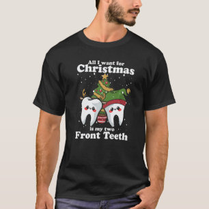 Camiseta Tudo o que eu quero para o Natal são meus dois den