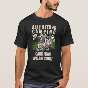 Camiseta Tudo o que Preciso é Acampamento e meu Cardigan We
