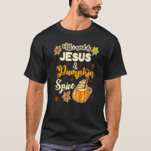 CAMISETA TUDO O QUE PRECISO É ESPÍCIO DE JESUS E PUMPKIN