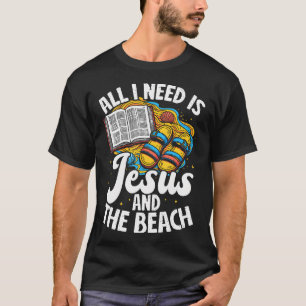 Camiseta Tudo o que Preciso é Jesus e a Praia
