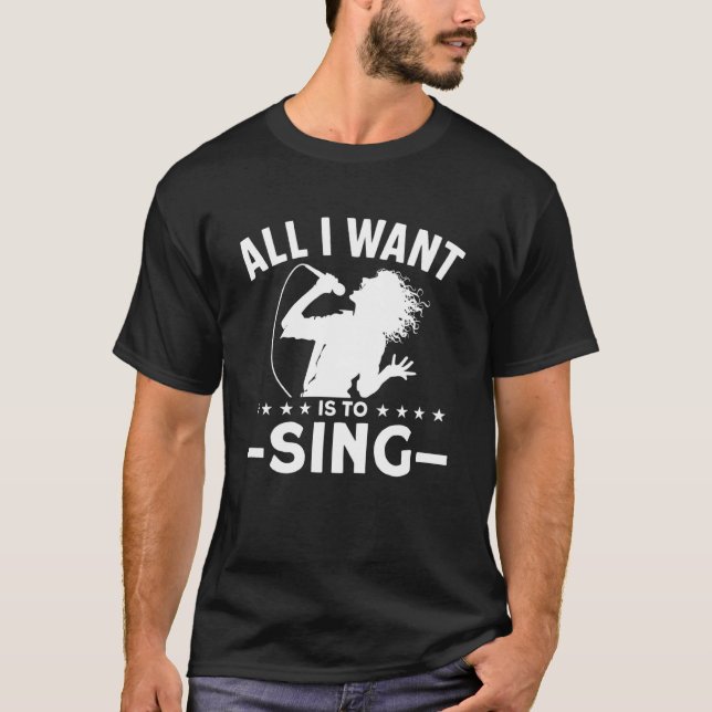 Camiseta Tudo o que Quero é Cantar (Frente)