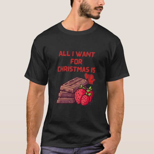 Camiseta Tudo o que quero é chocolate (Frente)