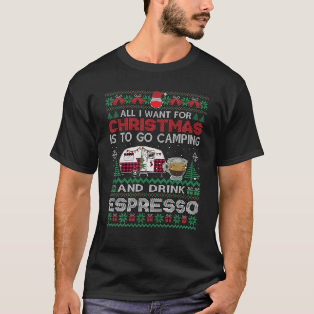 Camiseta Tudo O Que Quero É Ir Acampar Bebidas Espresso Fei (Frente)