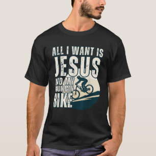 Camiseta Tudo O Que Quero É Jesus, Minha Bicicleta De Monta