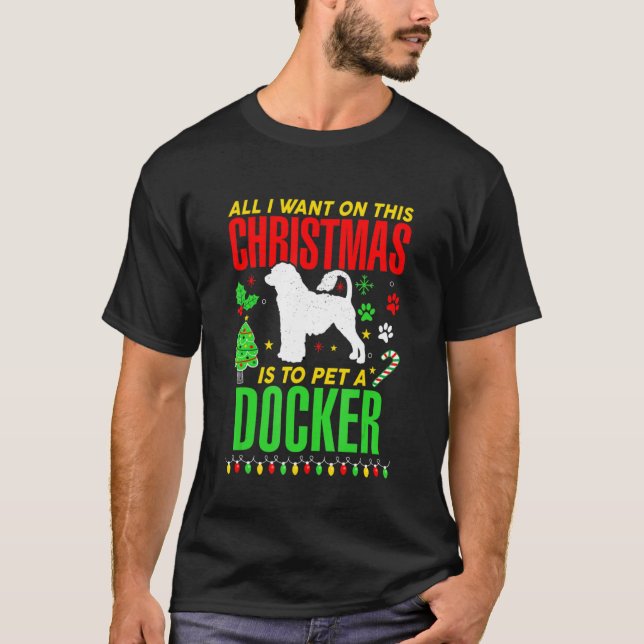 Camiseta Tudo O Que Quero Neste Natal É Para Cachorros De D (Frente)
