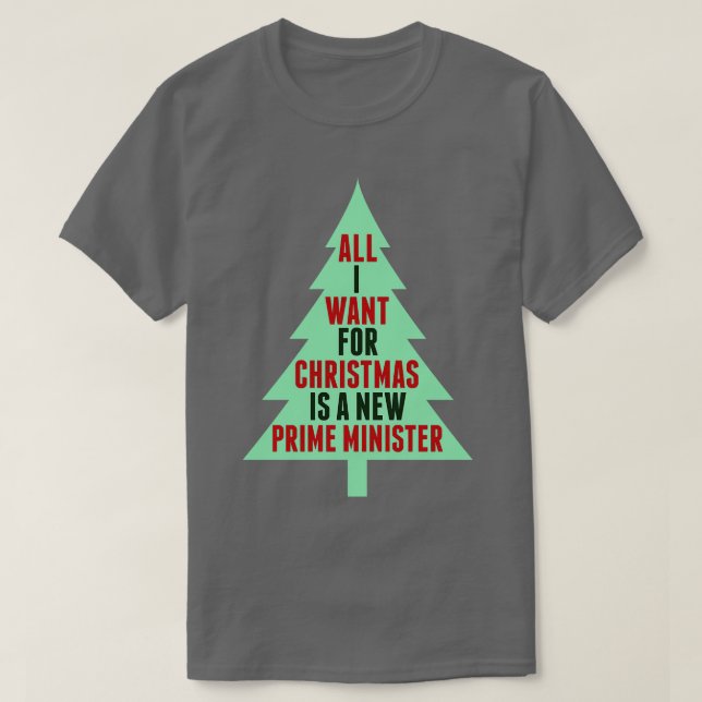 Camiseta Tudo o que quero no Natal é um novo primeiro-minis (Frente do Design)